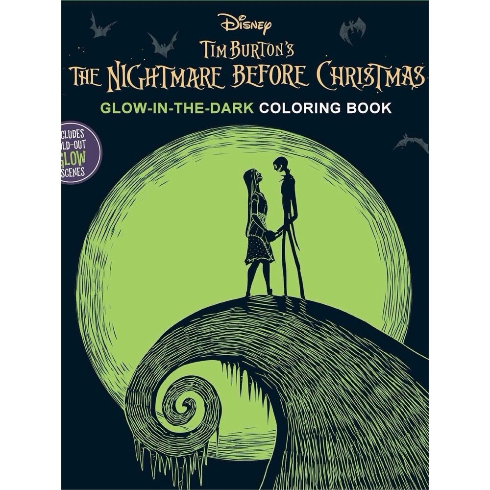 Disney Tim Burton's The Nightmare Before Christmas Glow-in-the-Dark Coloring...